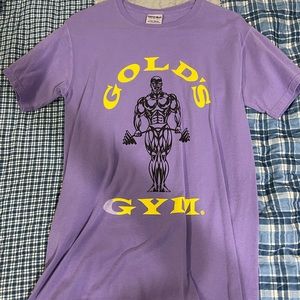 Mens purple and yellow golds gym shirt small